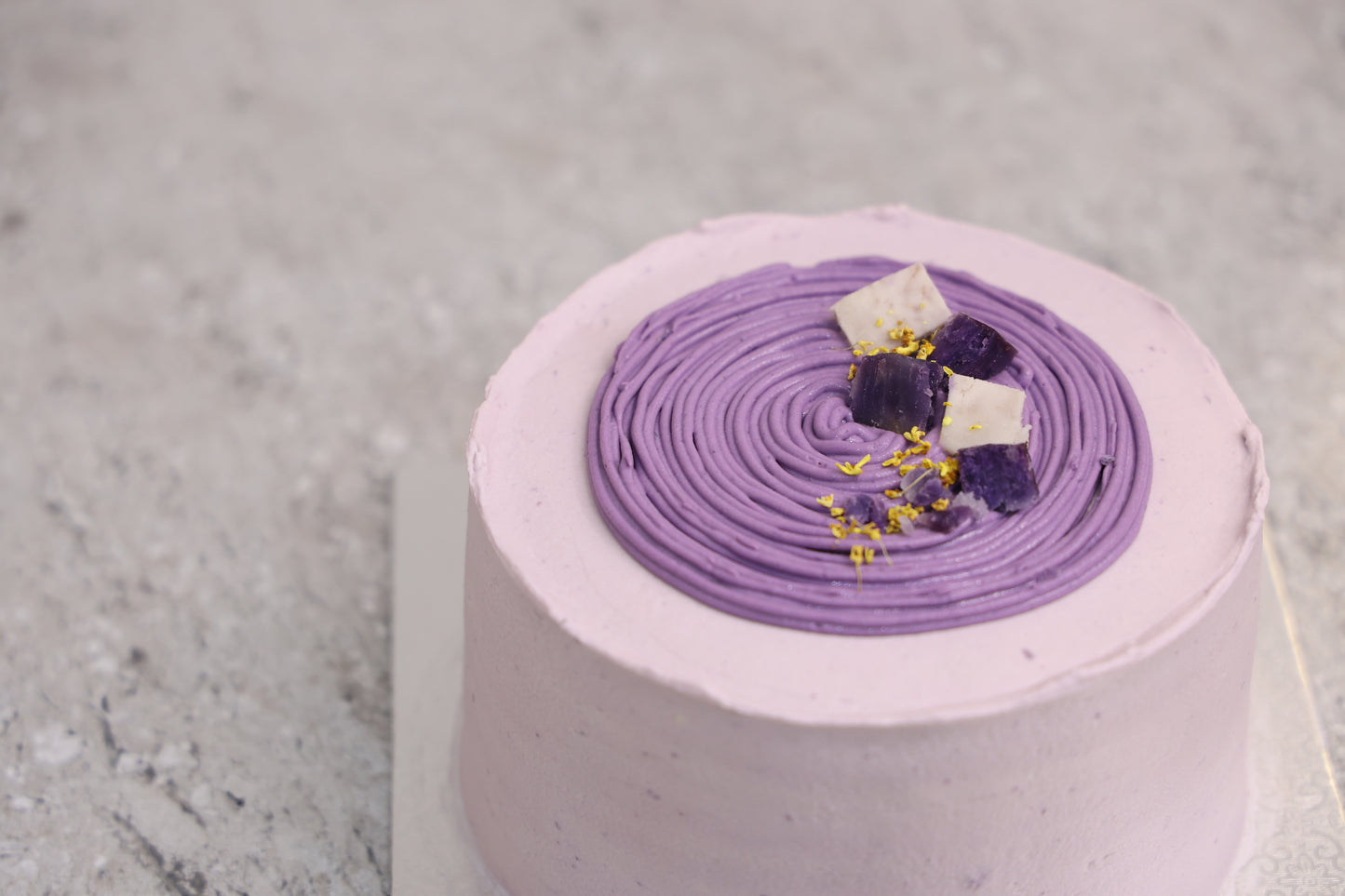 Taro Cake with Purple Potato