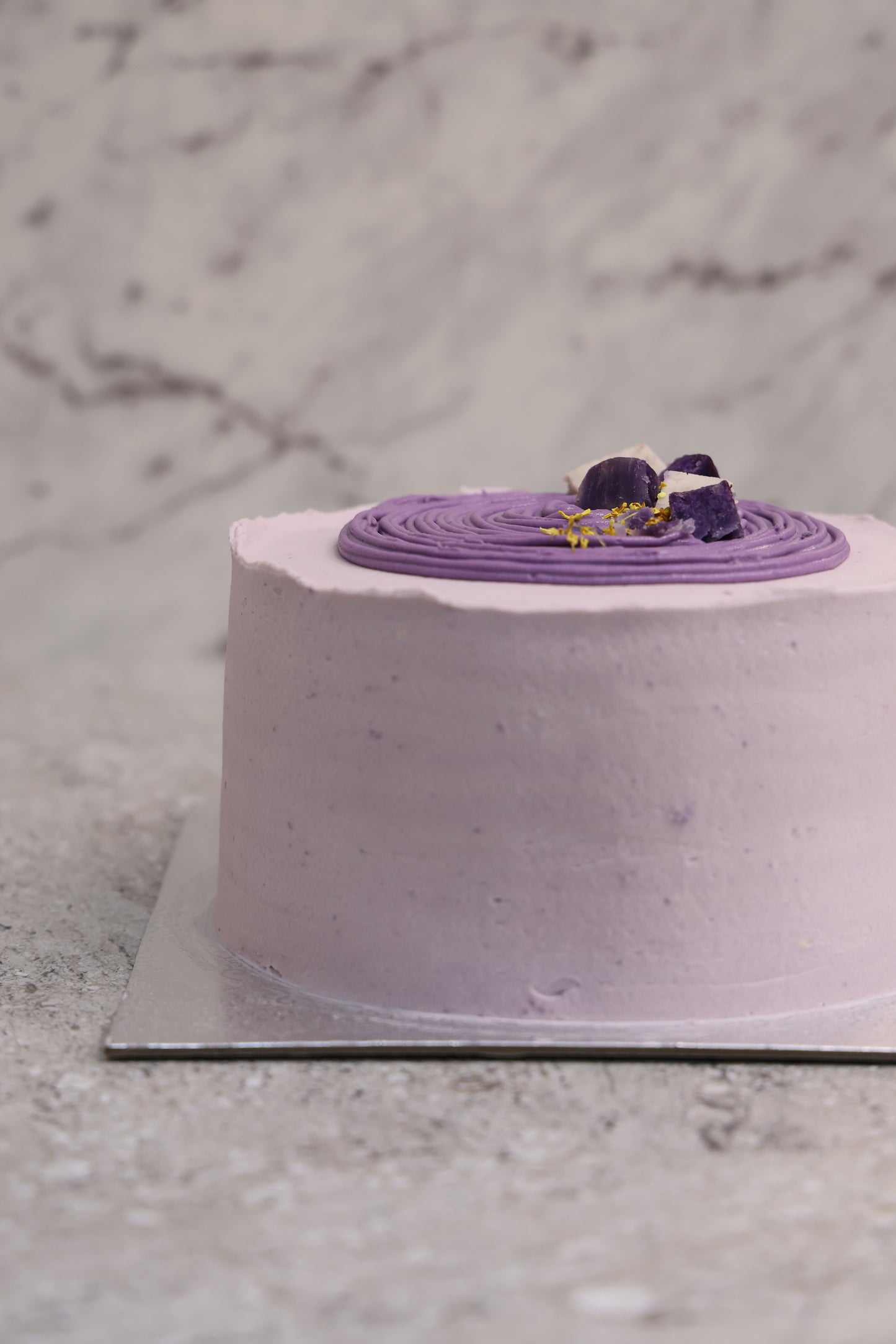 Taro Cake with Purple Potato