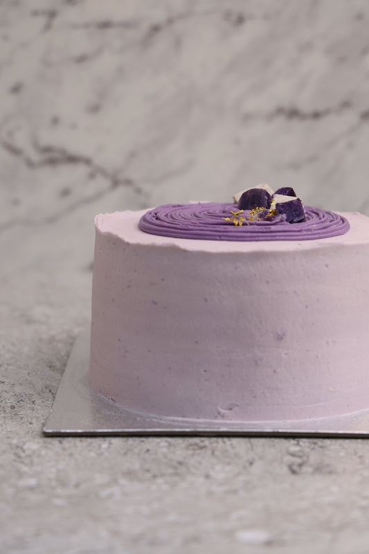 Taro Cake with Purple Potato